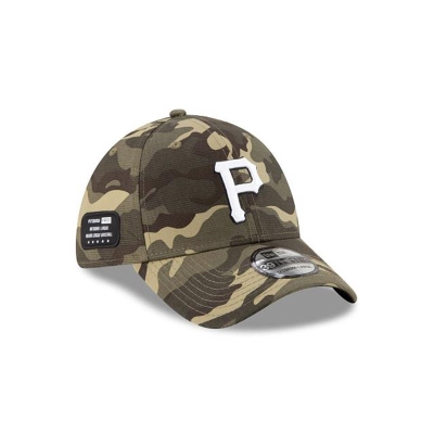 Green Pittsburgh Pirates Hat - New Era MLB Armed Forces Weekend 39THIRTY Stretch Fit Caps USA6237150